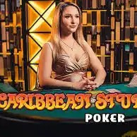 Caribbean Stud Poker slot logo by Evolution at Frank Casino