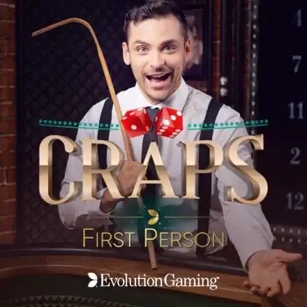 Official Table Games logo: First Person Craps by Evolution at Frank Casino